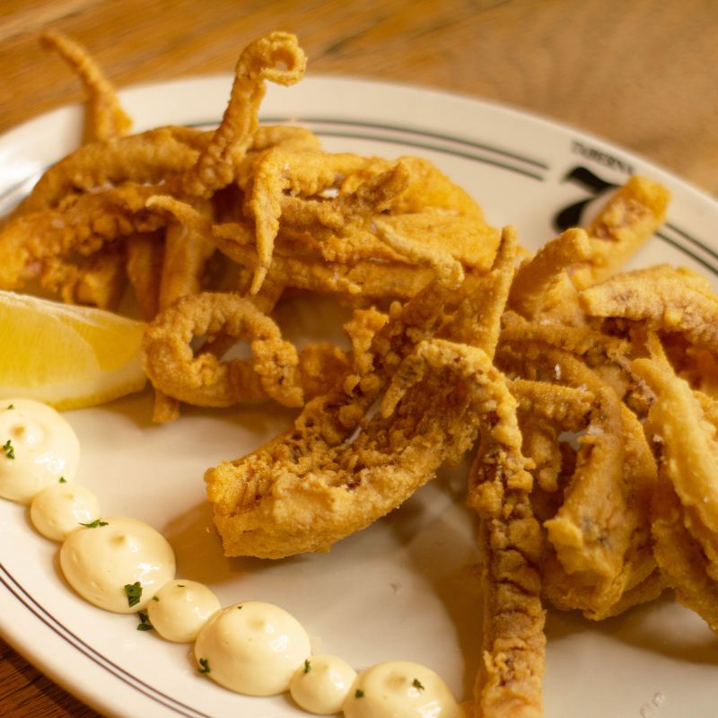 Squid tentacles Andalusian style